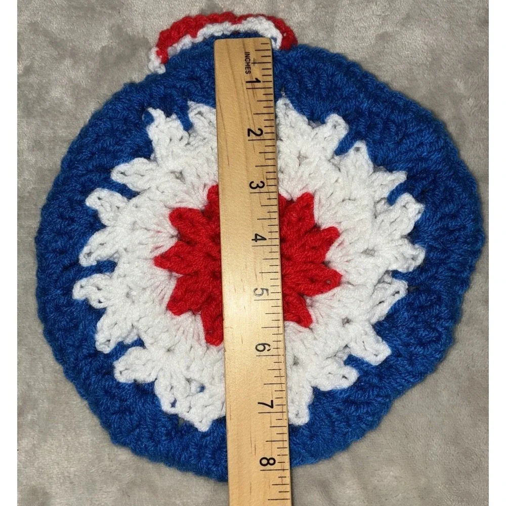 Handmade Trivet Hot Pad Pot Holder Crochet Decor Handmade USA (2) NEW
